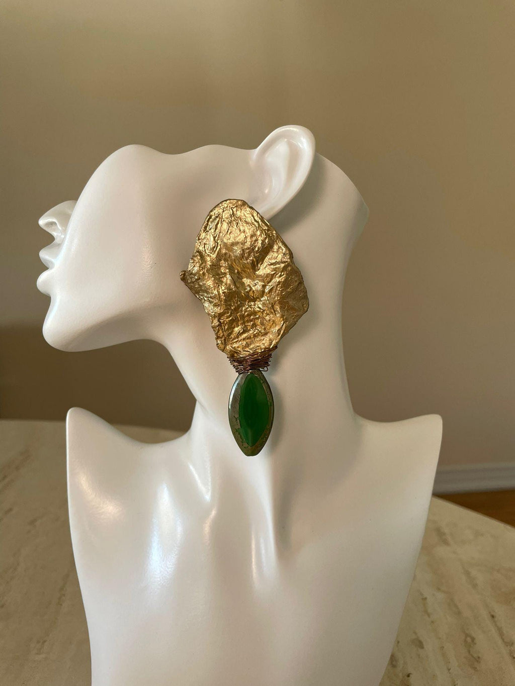 Sculptural Paper Earrings – Handmade Asymmetrical Jewelry | Organic Design Inspired by Nature