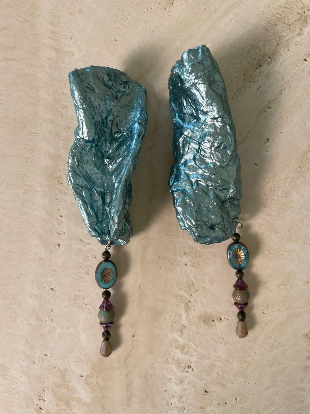 Handmade Paper Earrings – Organic Inspired Design | Niksa Design