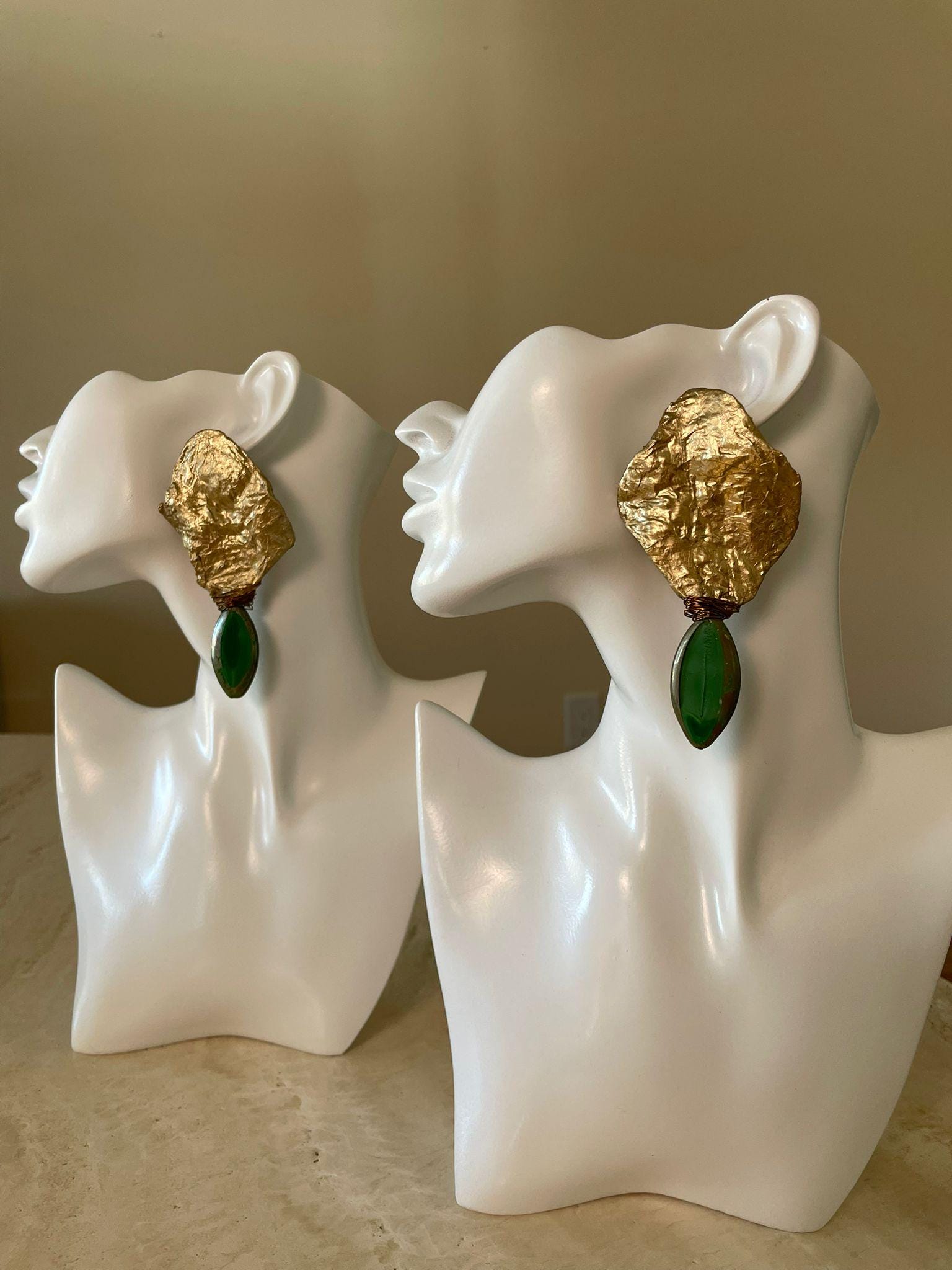 Sculptural Paper Earrings – Handmade Asymmetrical Jewelry | Organic Design Inspired by Nature