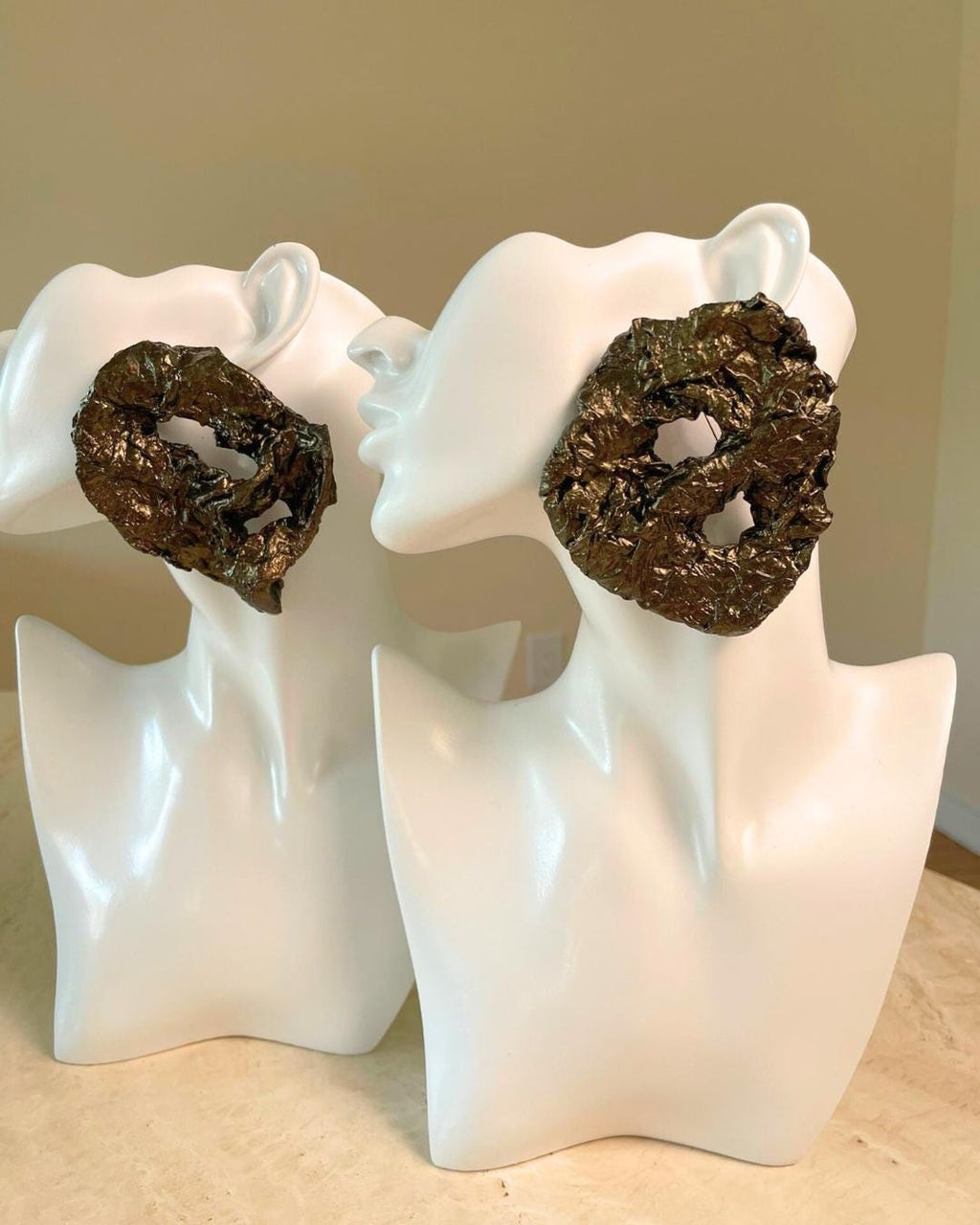 Handmade Paper Earrings – Organic Inspired Design | Niksa Design