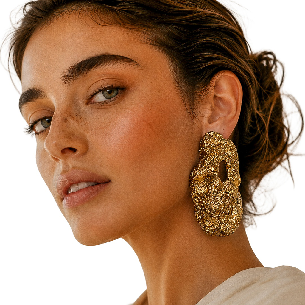 Shaped Equilibrium — Handmade Sculptural Paper Earrings — studio view