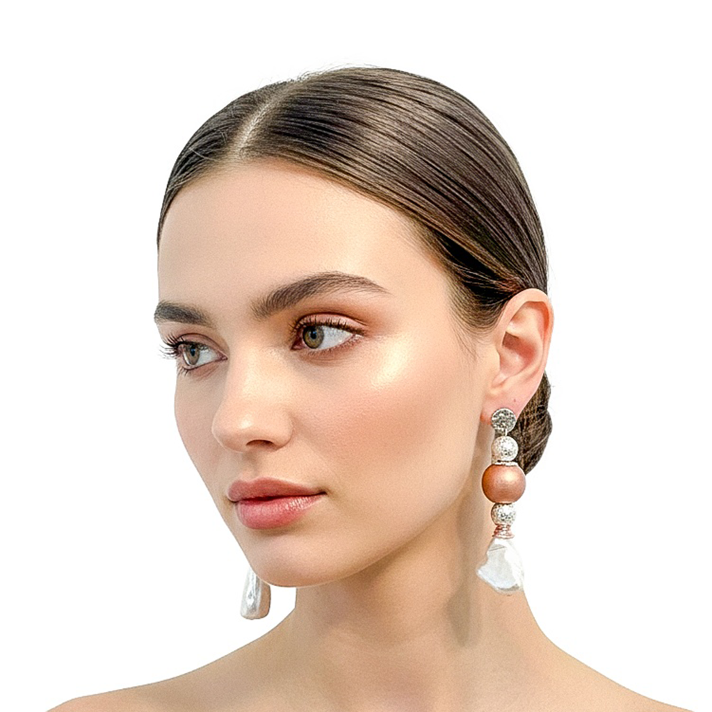 Suspended Matter — Handmade Sculptural Paper Earrings — studio view