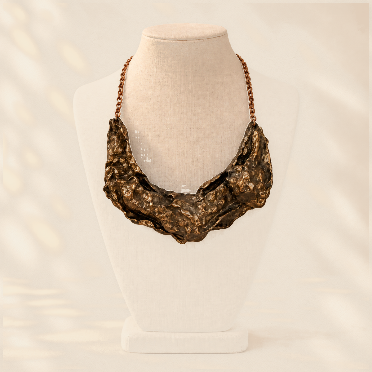 Bronze Crescent on warm cream background