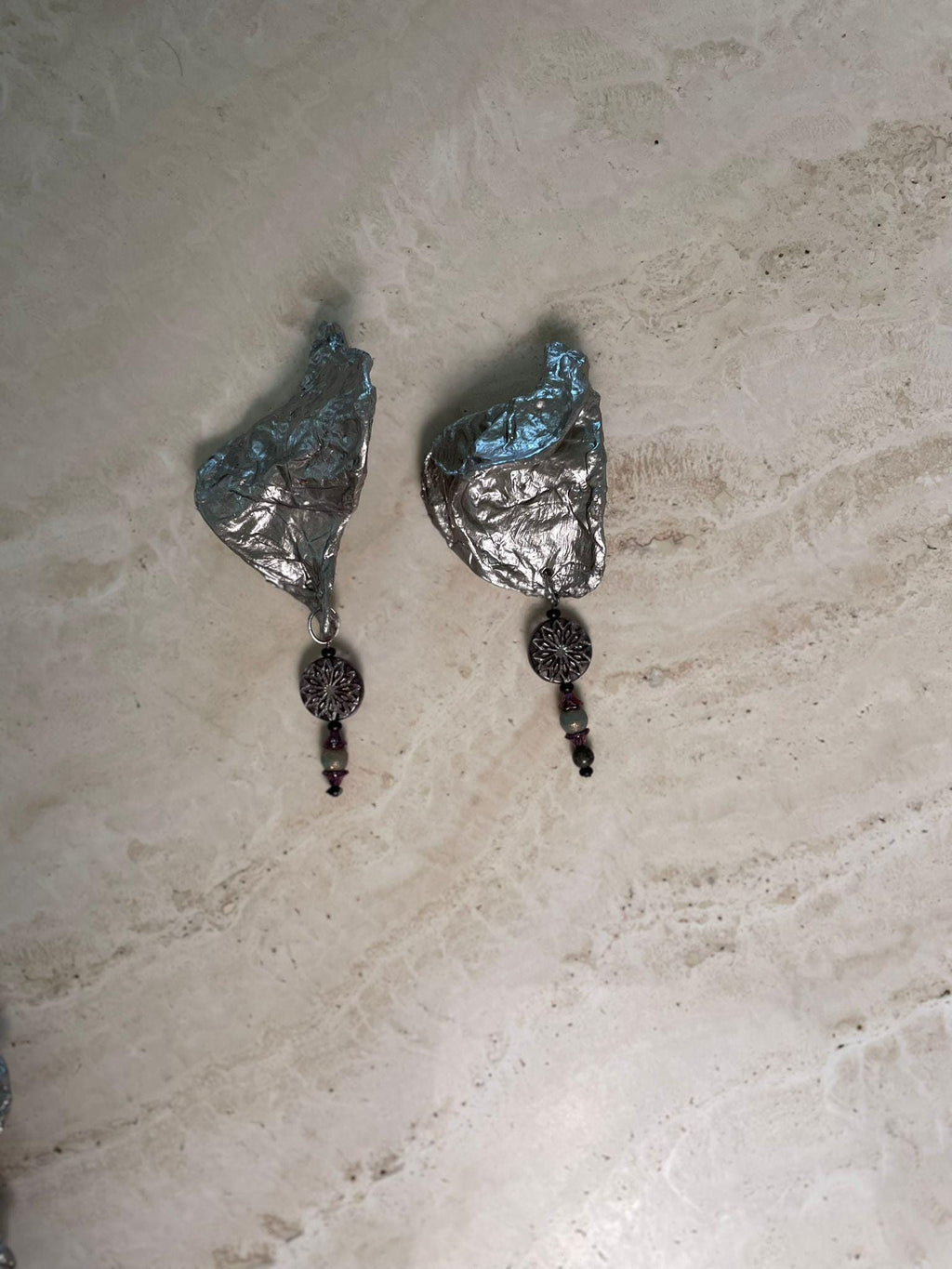 Handmade Paper Earrings – Organic Inspired Design | Niksa Design