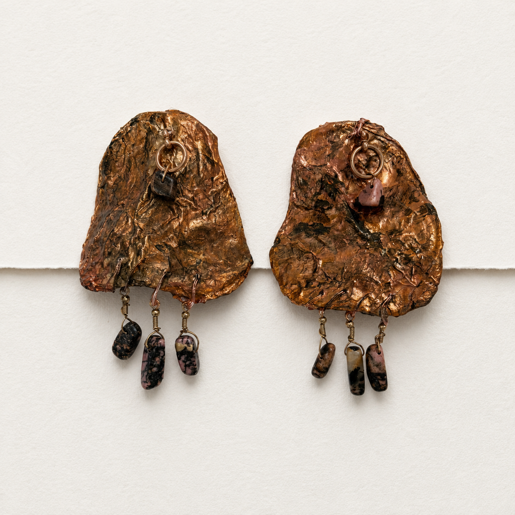 Mineral Resolve — Handmade Sculptural Paper Earrings