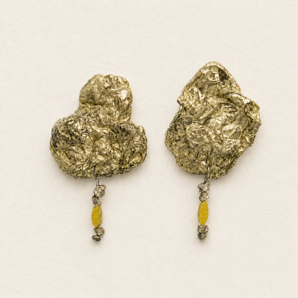 Folded Current — Handmade Sculptural Paper Earrings