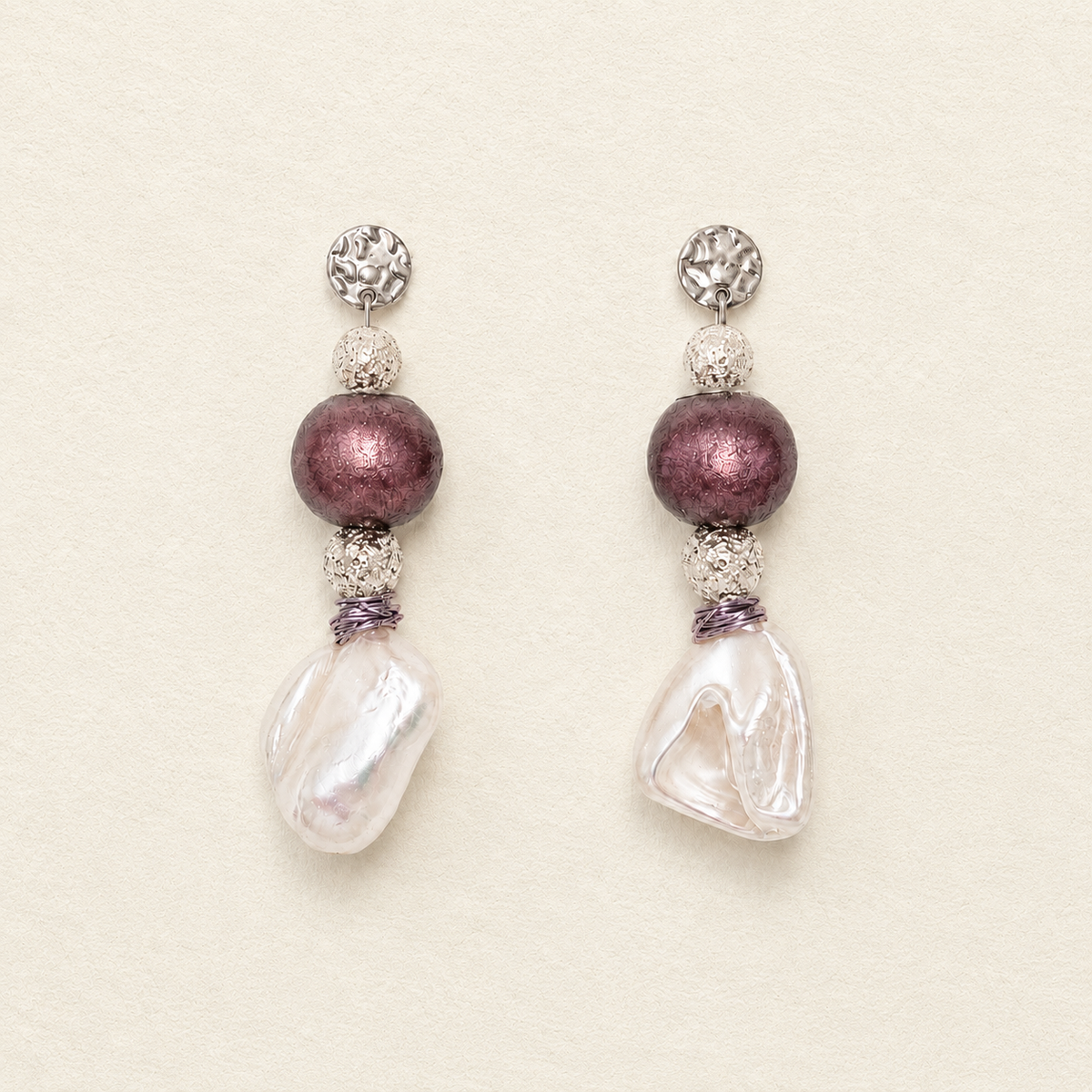 Tidal Fold — Handmade Sculptural Paper Earrings