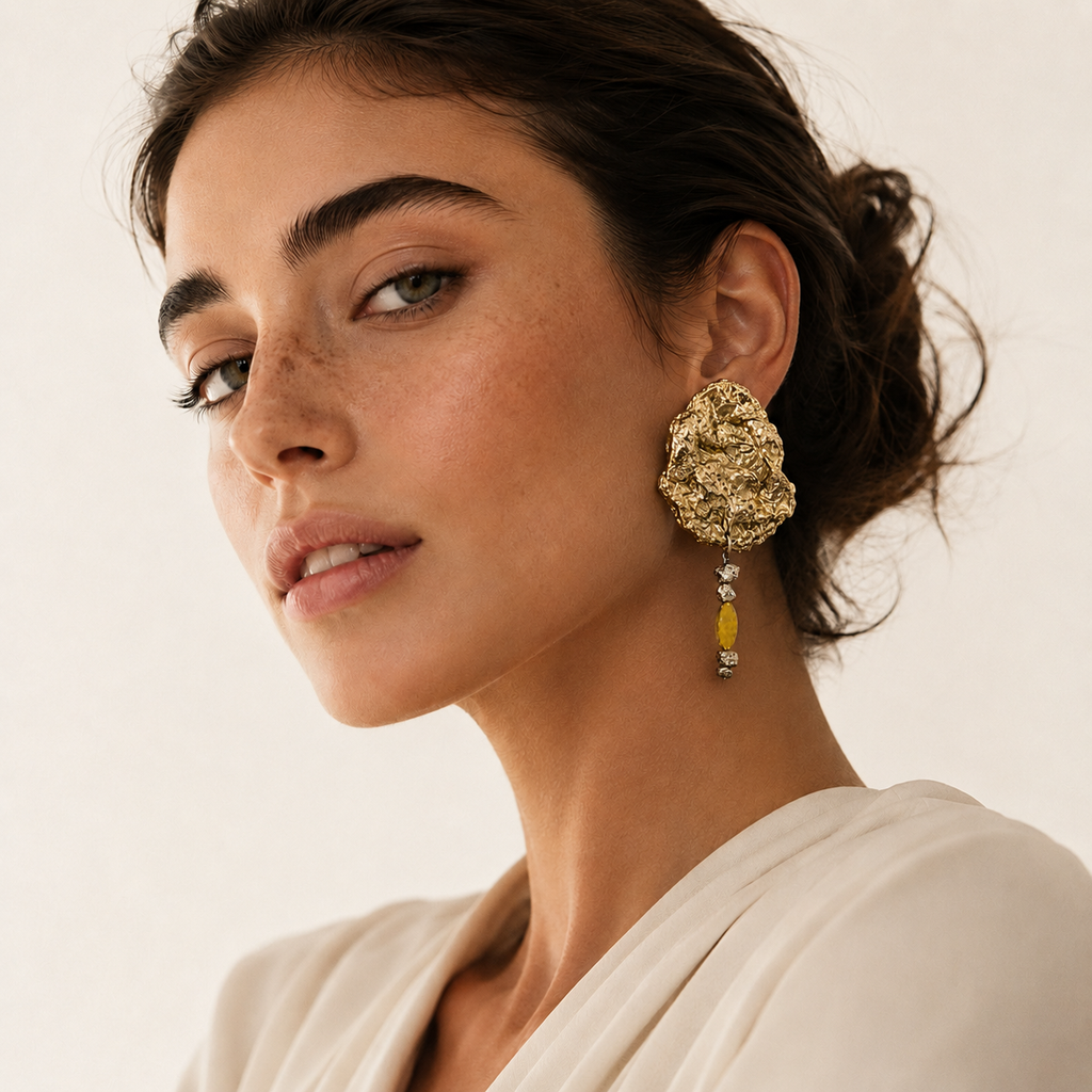 Folded Current — Handmade Sculptural Paper Earrings