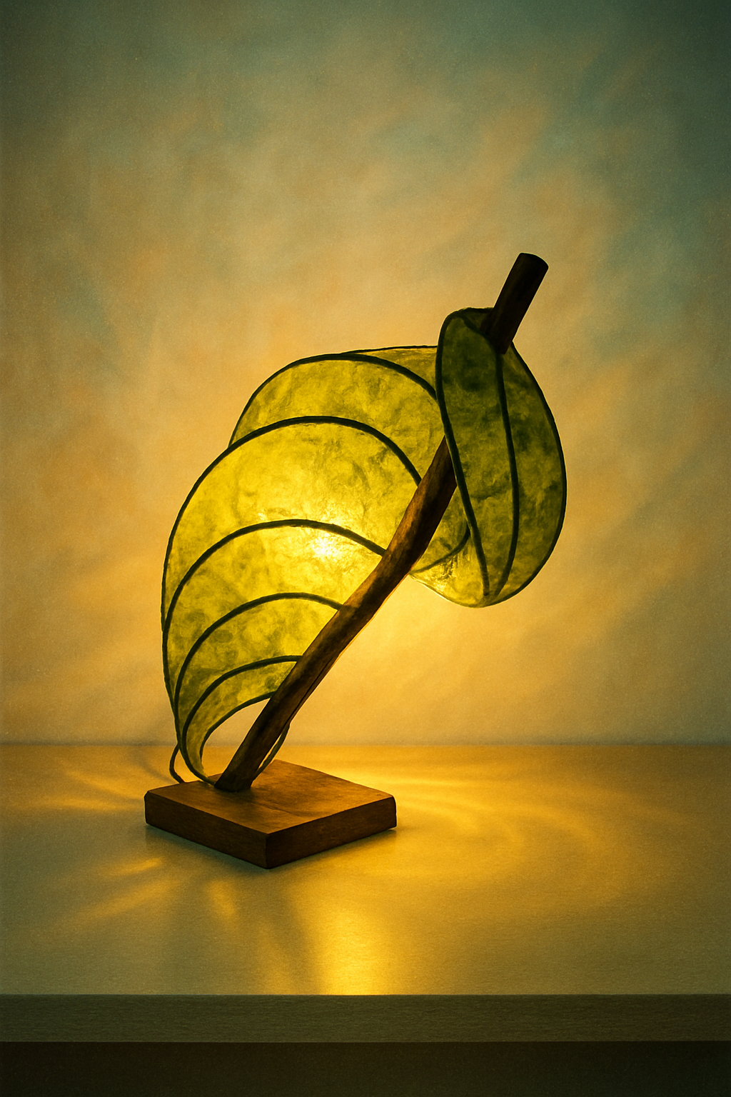 Forest Flow Handmade Sculptural Wooden Lamp Artistic Ambient Light Eco Friendly Home Decor