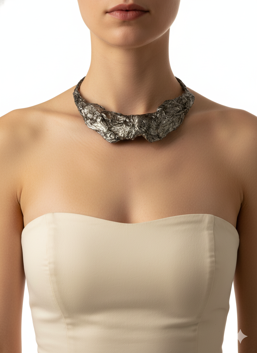 Handmade Paper Necklace – Sculptural Modern Design | Niksa Design