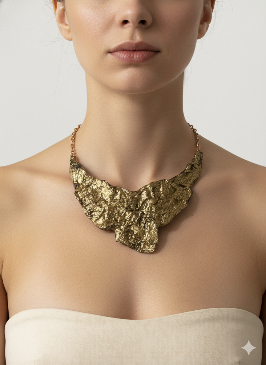 Handmade Paper Necklace – Sculptural Modern Design | Niksa Design