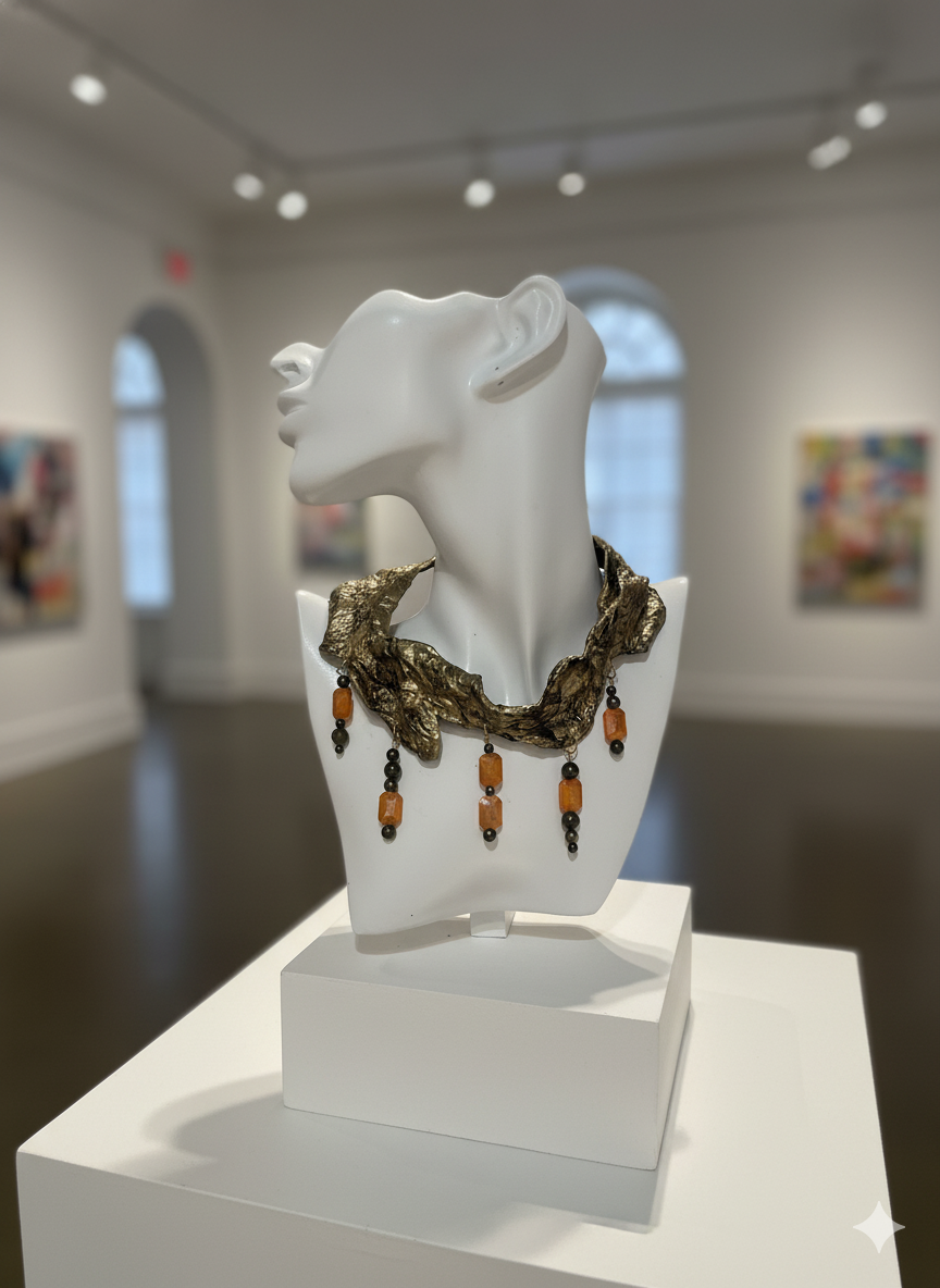 Handmade Paper Necklace – Sculptural Modern Design | Niksa Design