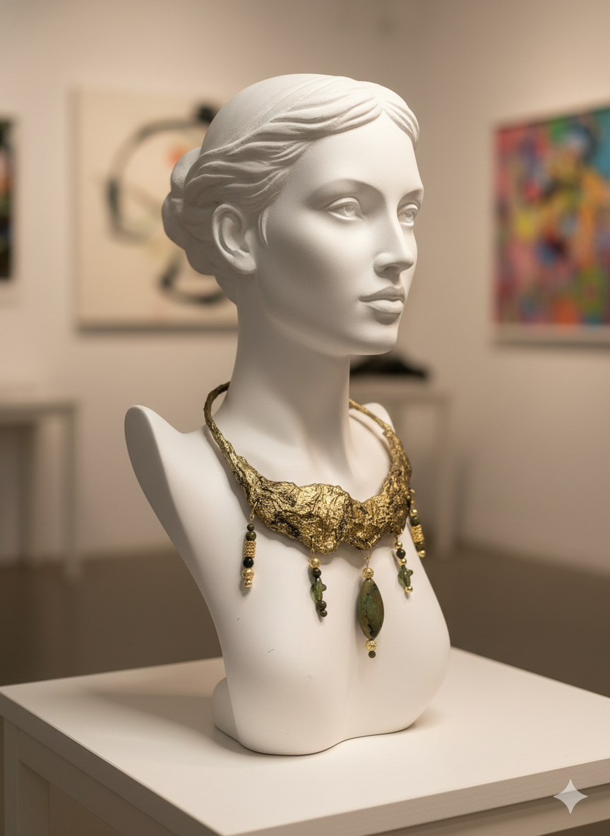 Handmade Paper Necklace – Sculptural Modern Design | Niksa Design