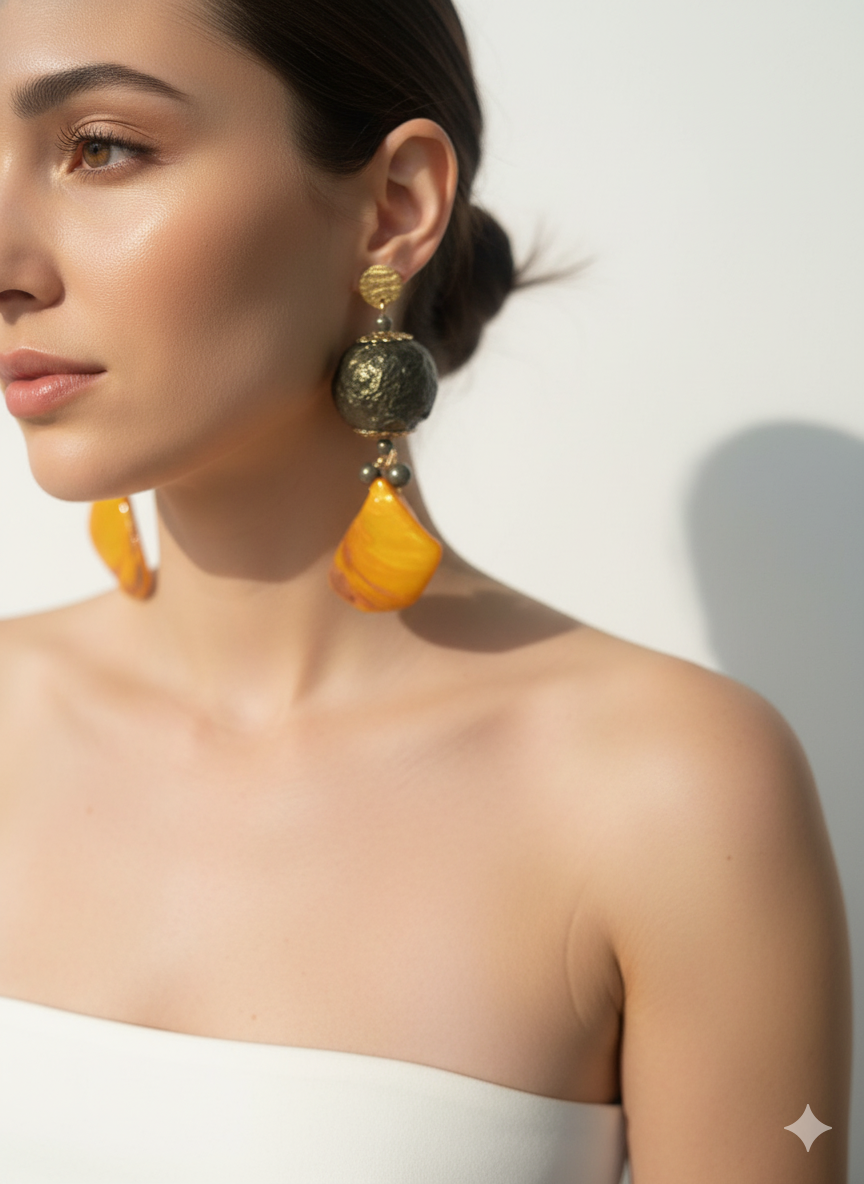 Handmade Paper Earrings – Organic Inspired Design | Niksa Design