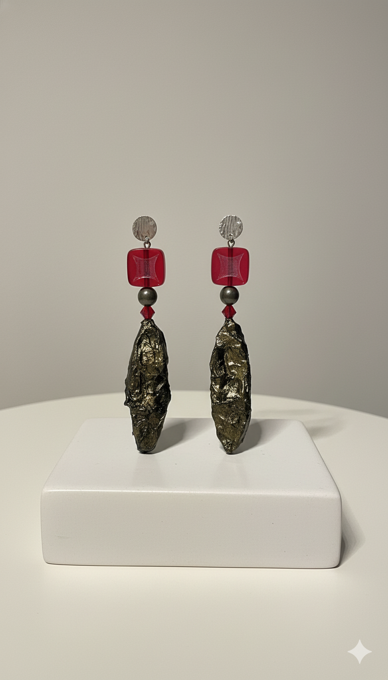 Handmade Paper Earrings – Organic Inspired Design | Niksa Design