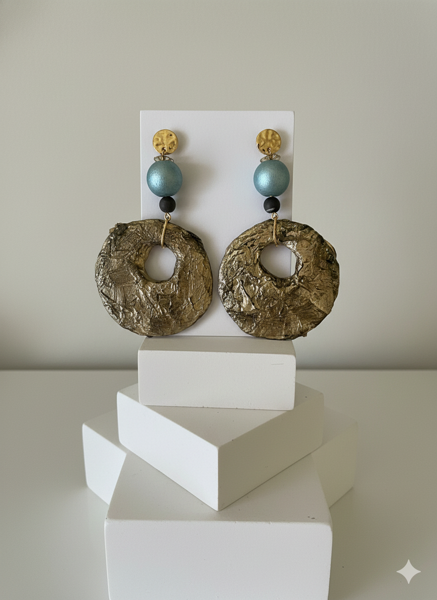 Handmade Paper Earrings – Organic Inspired Design | Niksa Design