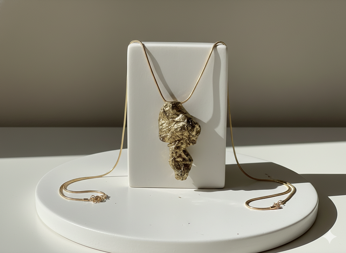 Handmade Paper Necklace – Sculptural Modern Design | Niksa Design