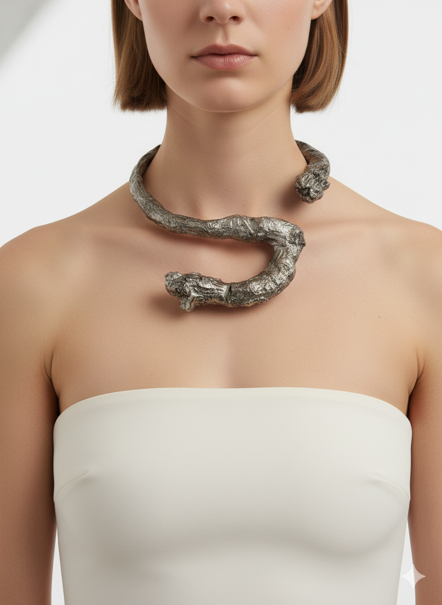 Handmade Paper Necklace – Sculptural Modern Design | Niksa Design