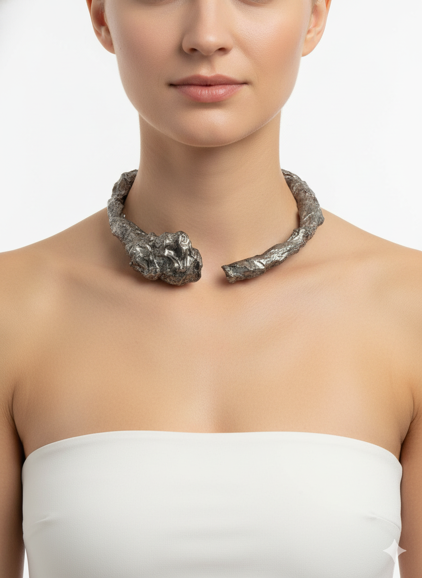Handmade Paper Necklace – Sculptural Modern Design | Niksa Design