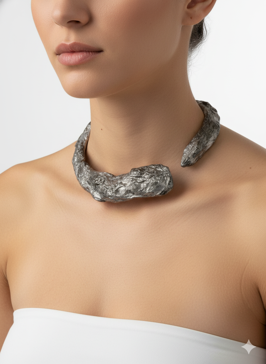 Handmade Paper Necklace – Sculptural Modern Design | Niksa Design