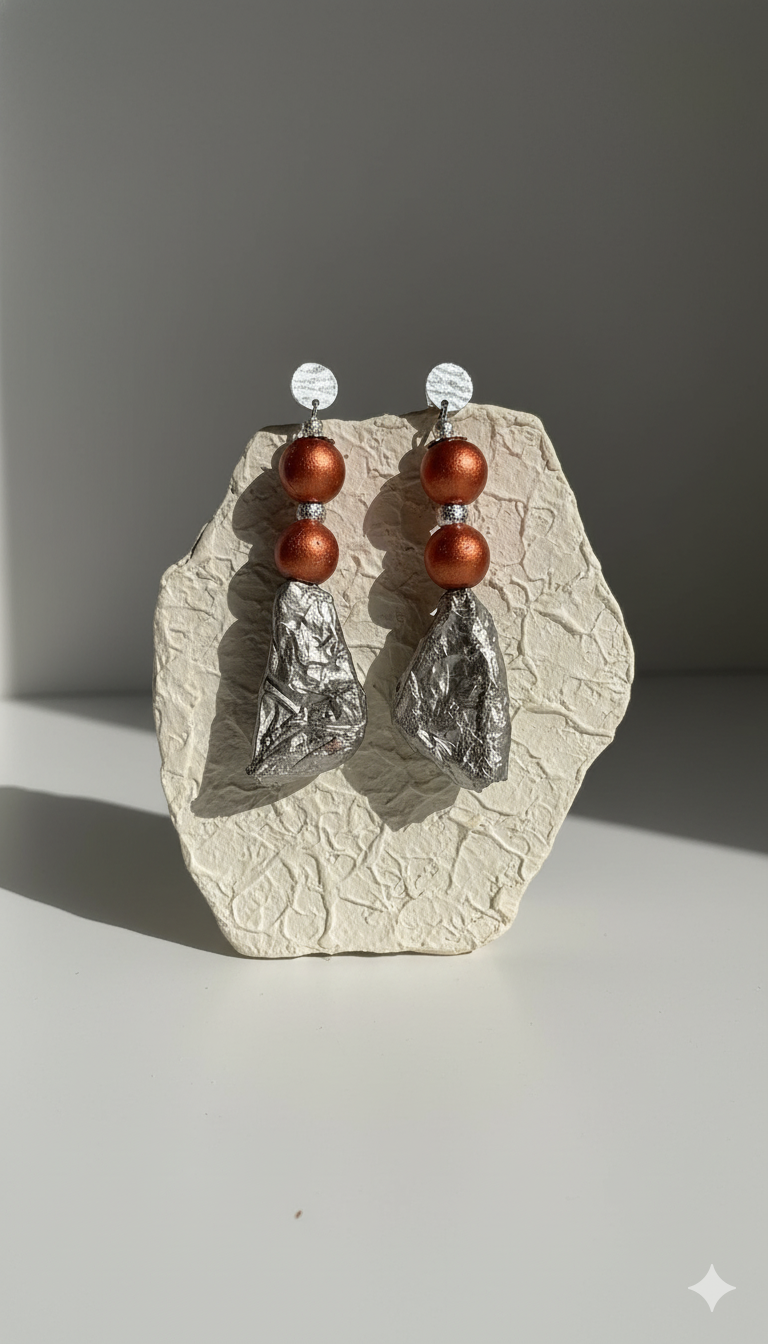 Handmade Paper Earrings – Organic Inspired Design | Niksa Design