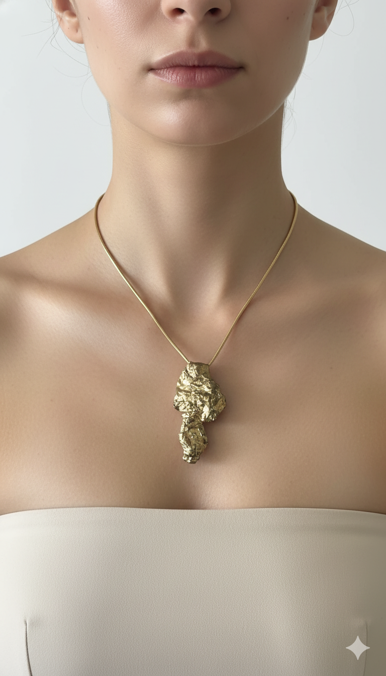 Handmade Paper Necklace – Sculptural Modern Design | Niksa Design