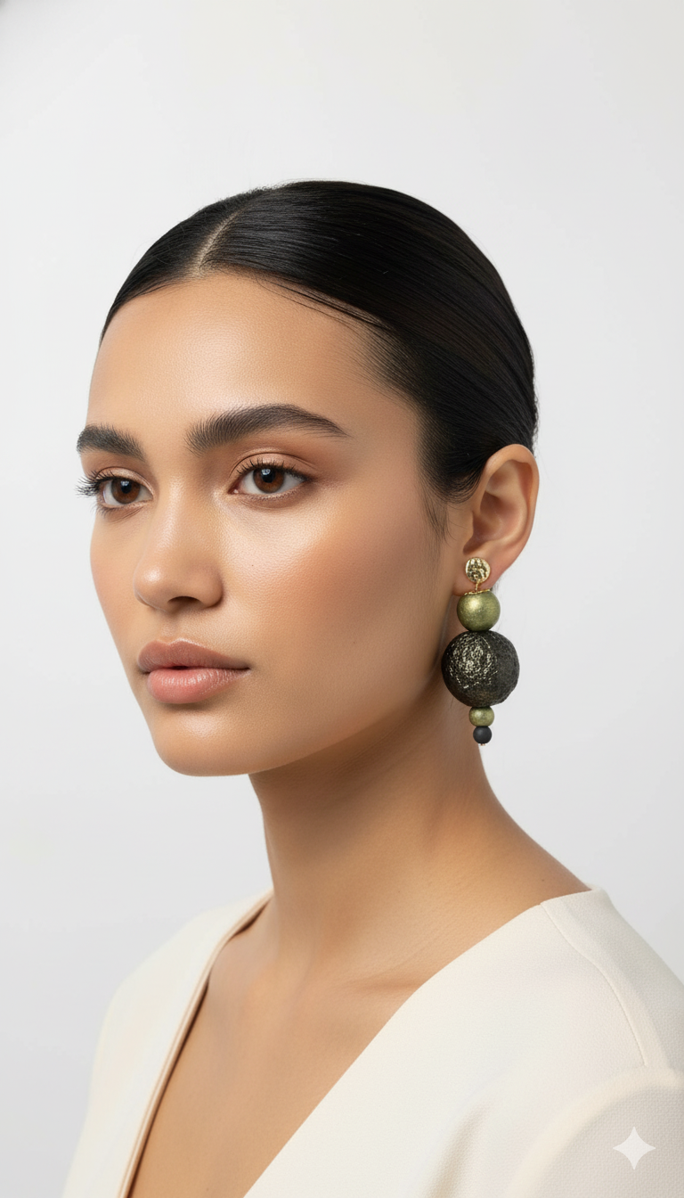 Handmade Paper Earrings – Organic Inspired Design | Niksa Design