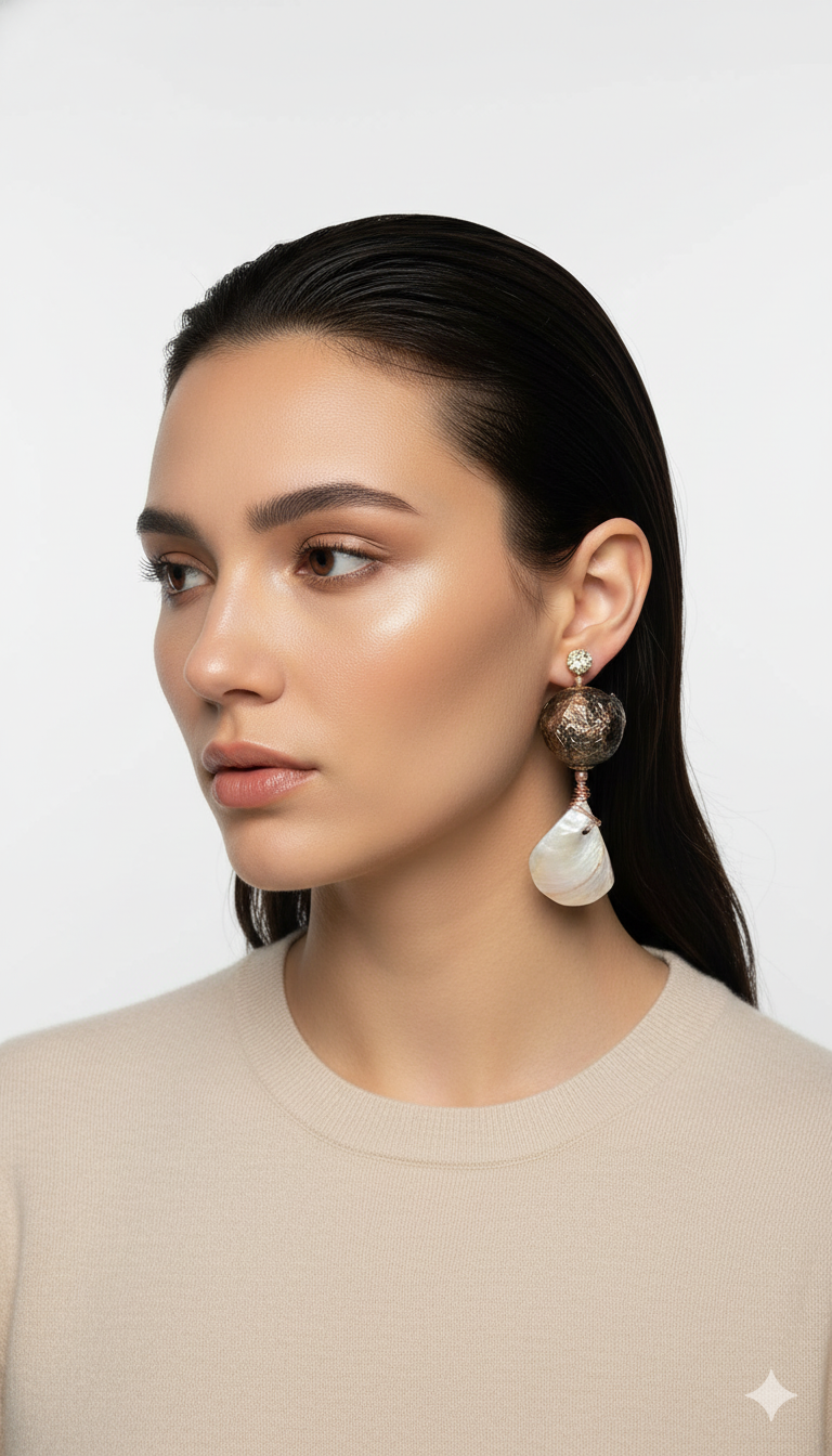 Handmade Paper Earrings – Organic Inspired Design | Niksa Design