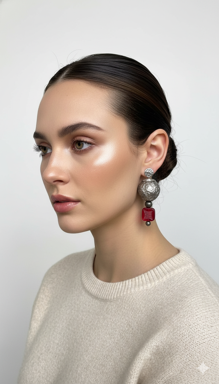 Handmade Paper Earrings – Organic Inspired Design | Niksa Design