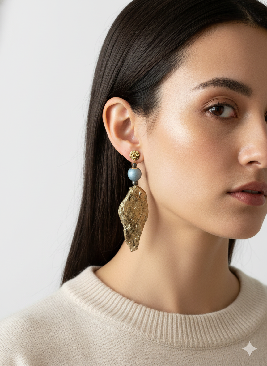Handmade Paper Earrings – Organic Inspired Design | Niksa Design