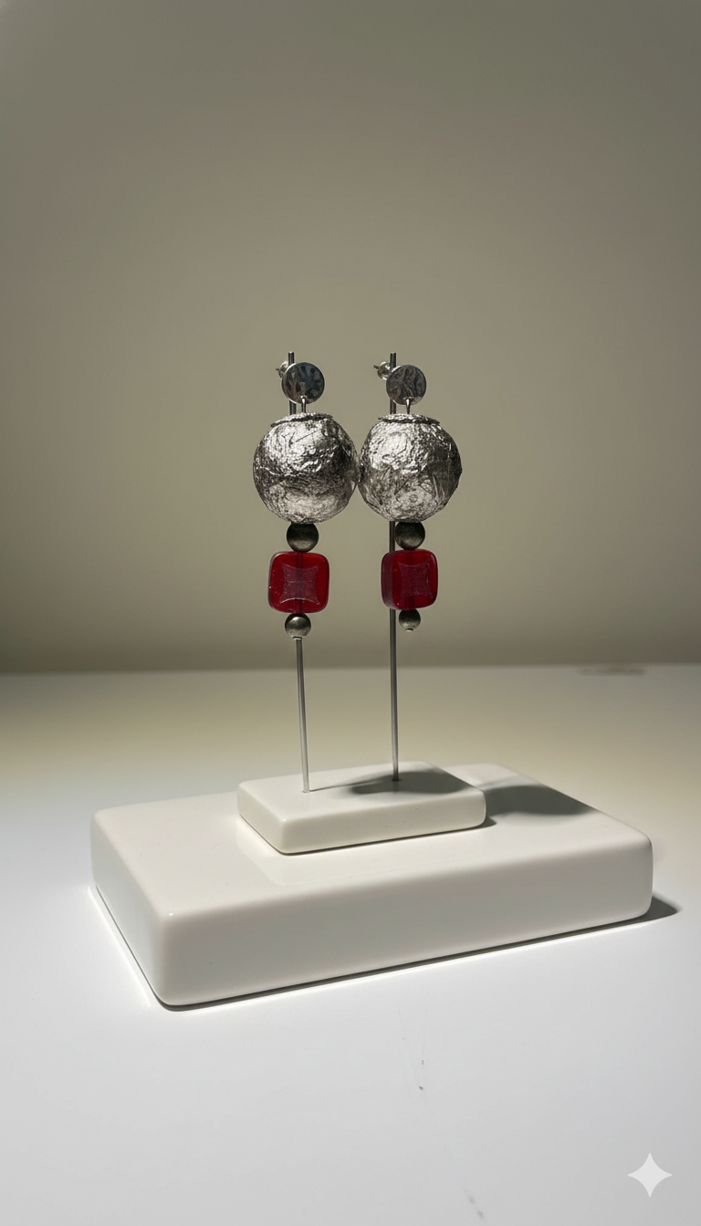 Handmade Paper Earrings – Organic Inspired Design | Niksa Design