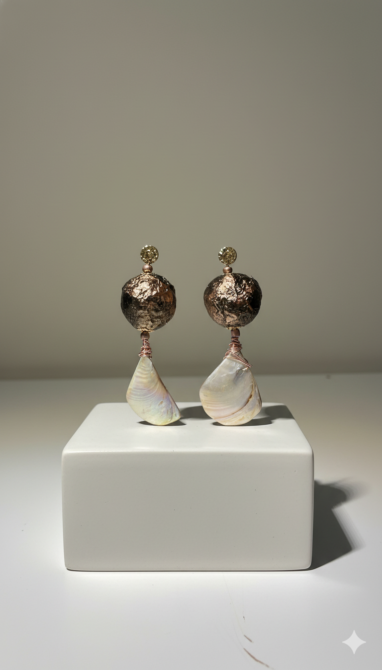 Handmade Paper Earrings – Organic Inspired Design | Niksa Design