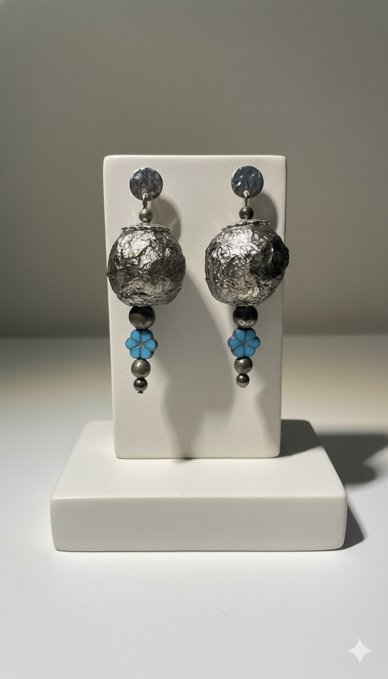 Handmade Paper Earrings – Organic Inspired Design | Niksa Design