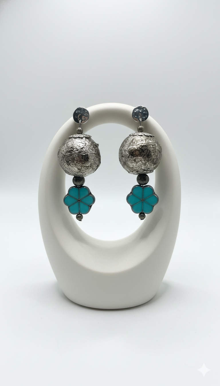 Handmade Paper Earrings – Organic Inspired Design | Niksa Design