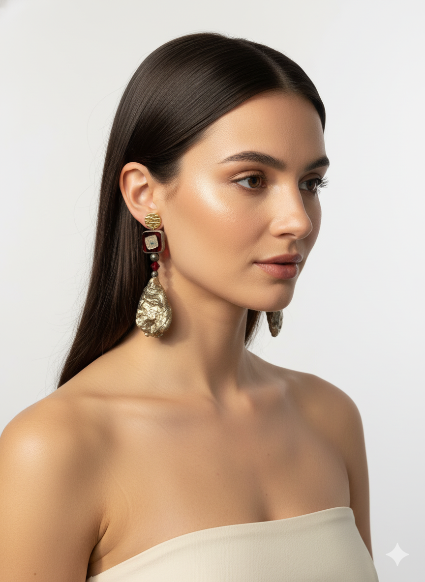 Handmade Paper Earrings – Organic Inspired Design | Niksa Design