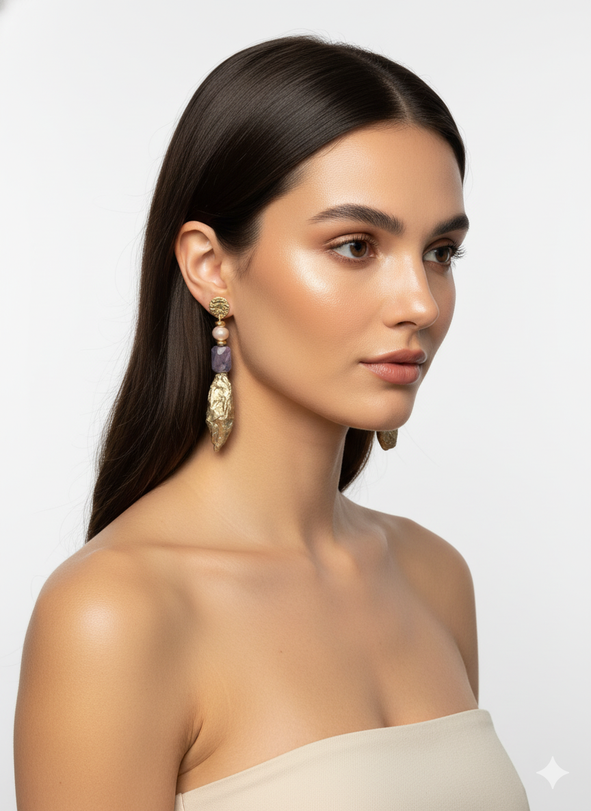 Handmade Paper Earrings – Organic Inspired Design | Niksa Design