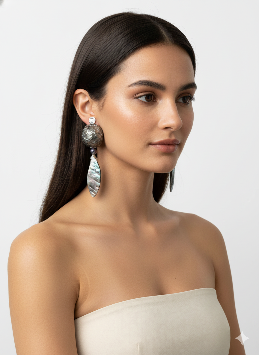 Handmade Paper Earrings – Organic Inspired Design | Niksa Design