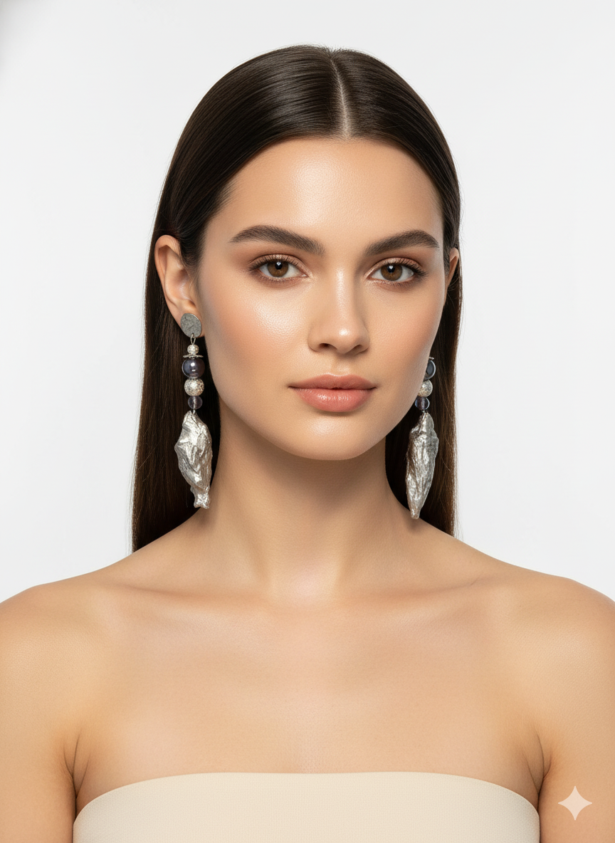 Handmade Paper Earrings – Organic Inspired Design | Niksa Design