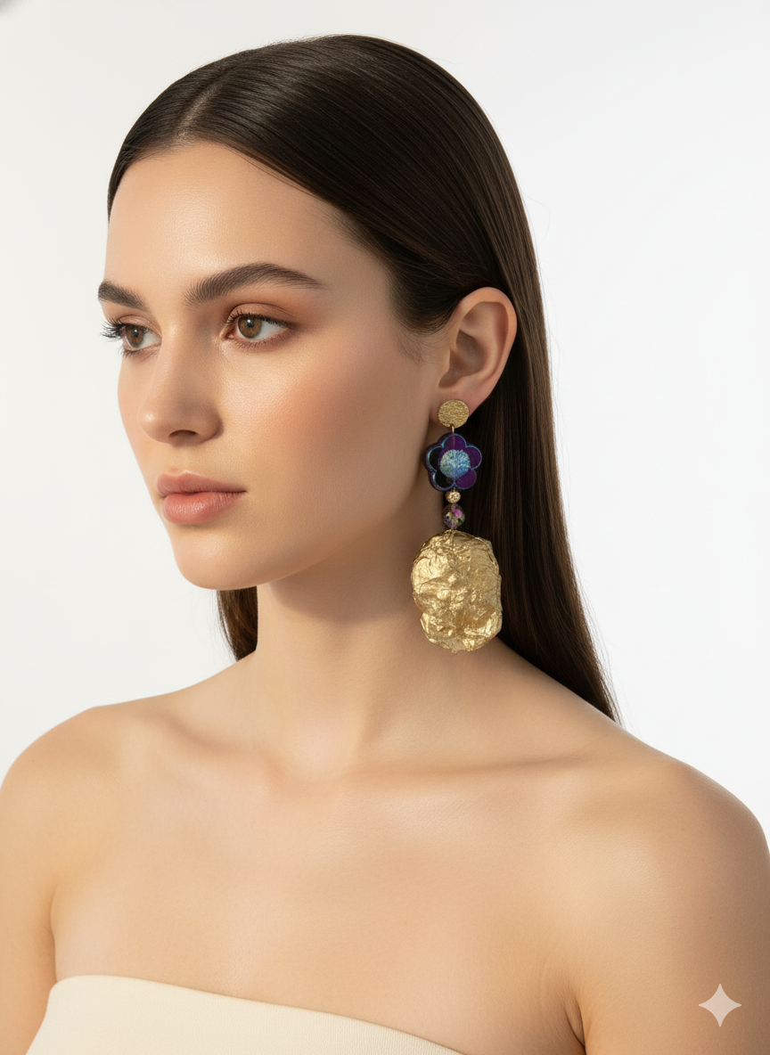 Handmade Paper Earrings – Organic Inspired Design | Niksa Design