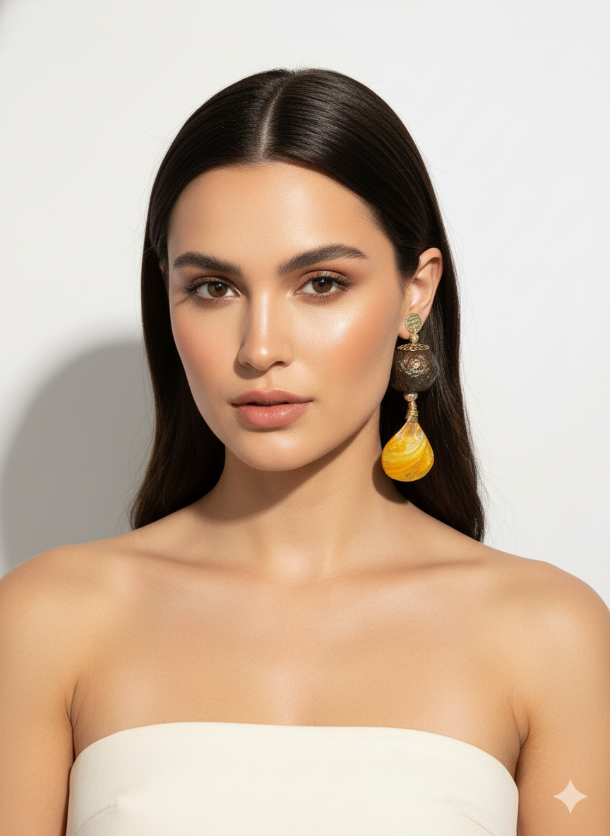 Handmade Paper Earrings – Organic Inspired Design | Niksa Design