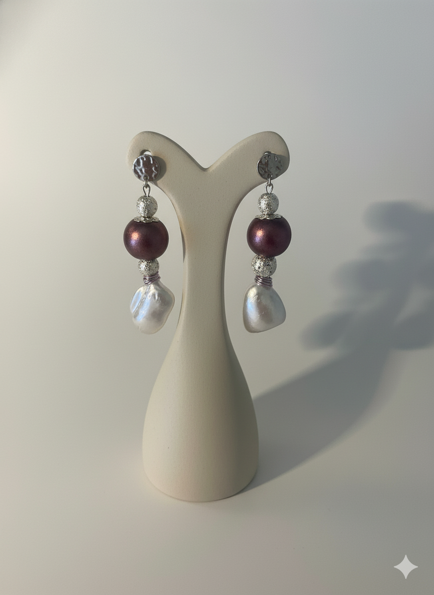 Handmade Paper Earrings – Organic Inspired Design | Niksa Design