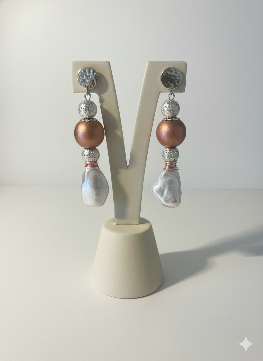 Handmade Paper Earrings – Organic Inspired Design | Niksa Design