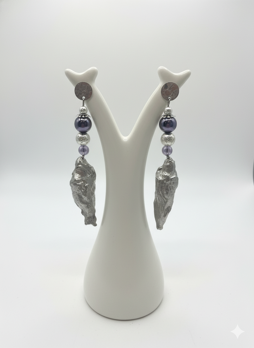 Handmade Paper Earrings – Organic Inspired Design | Niksa Design