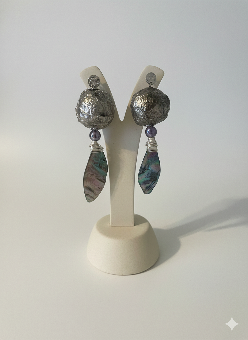 Handmade Paper Earrings – Organic Inspired Design | Niksa Design