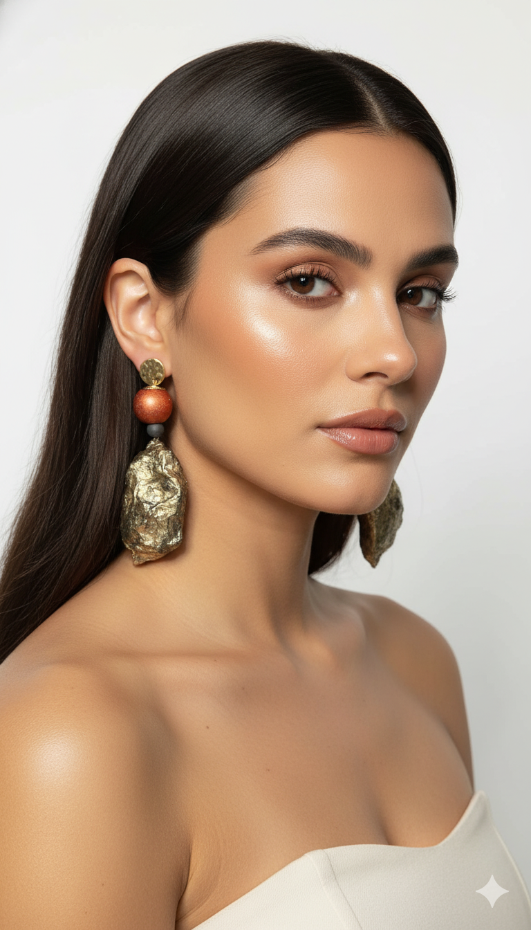 Handmade Paper Earrings – Organic Inspired Design | Niksa Design