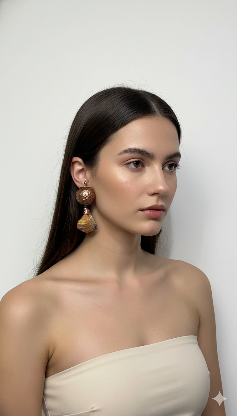 Handmade Paper Earrings – Organic Inspired Design | Niksa Design