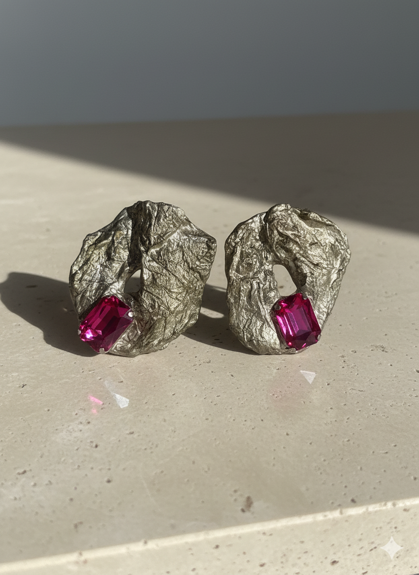 Quiet Rupture — Handmade Sculptural Paper Earrings