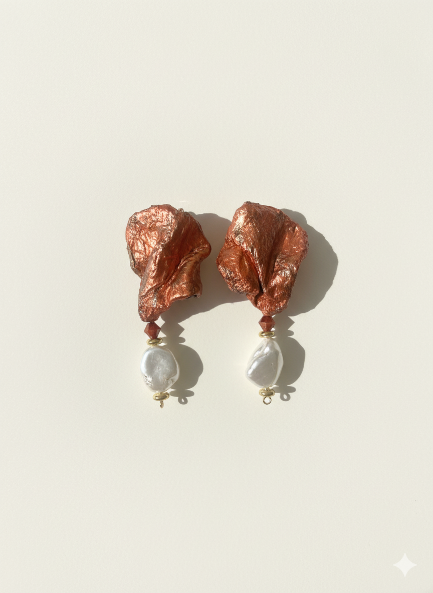 Handmade Paper Earrings – Organic Inspired Design | Niksa Design