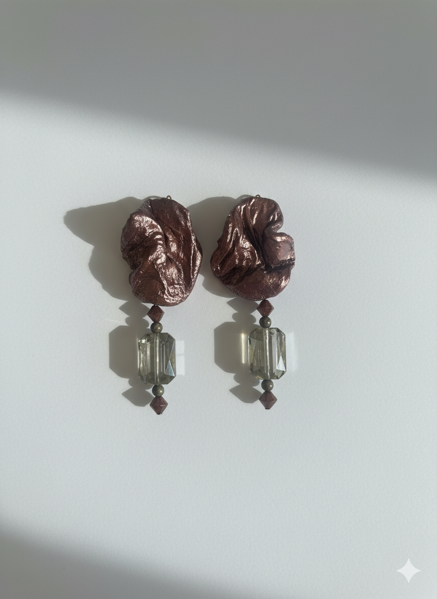 Handmade Paper Earrings – Organic Inspired Design | Niksa Design
