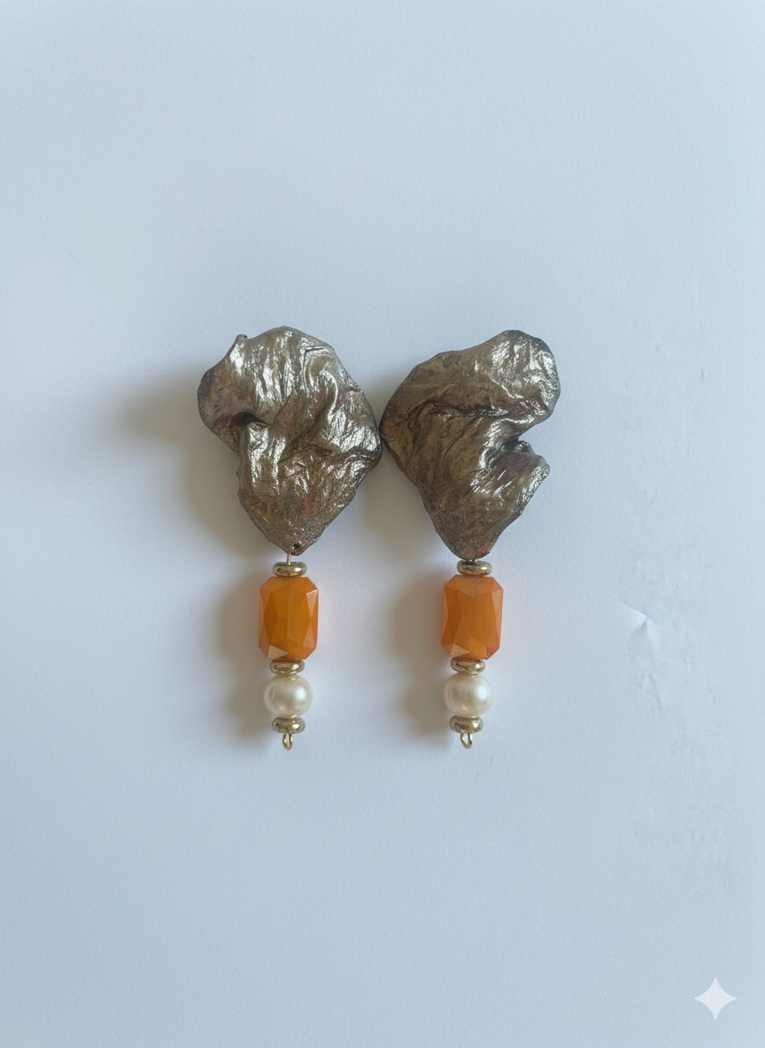 Handmade Paper Earrings – Organic Inspired Design | Niksa Design